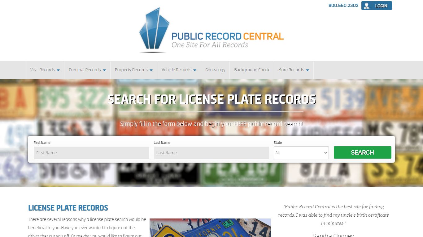 Search For License Plate Records - Public Record Central